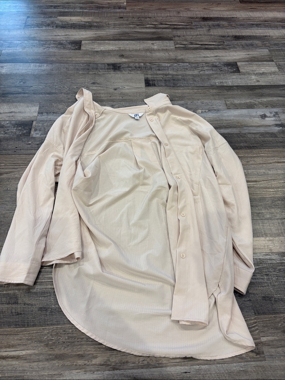 JoyLab Beige Button-Front Women’s Shirt